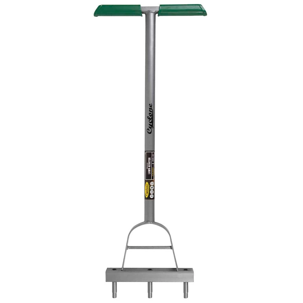 CYCLONE All Steel Rubber Grip Lawn Aerator 629761