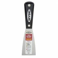 HYDE 2inch Flexible Black & Silver Putty Knife